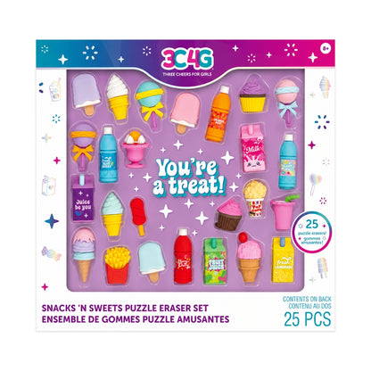 3C4G Snacks 'N Sweets Puzzle Eraser Set