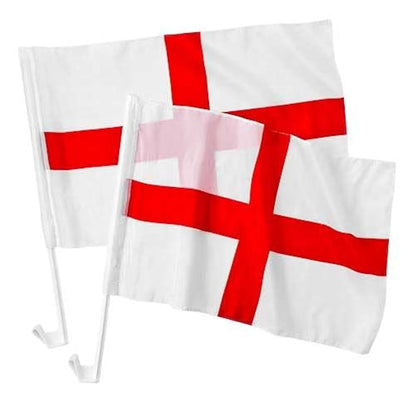 England St George Car Flags Twin Pack