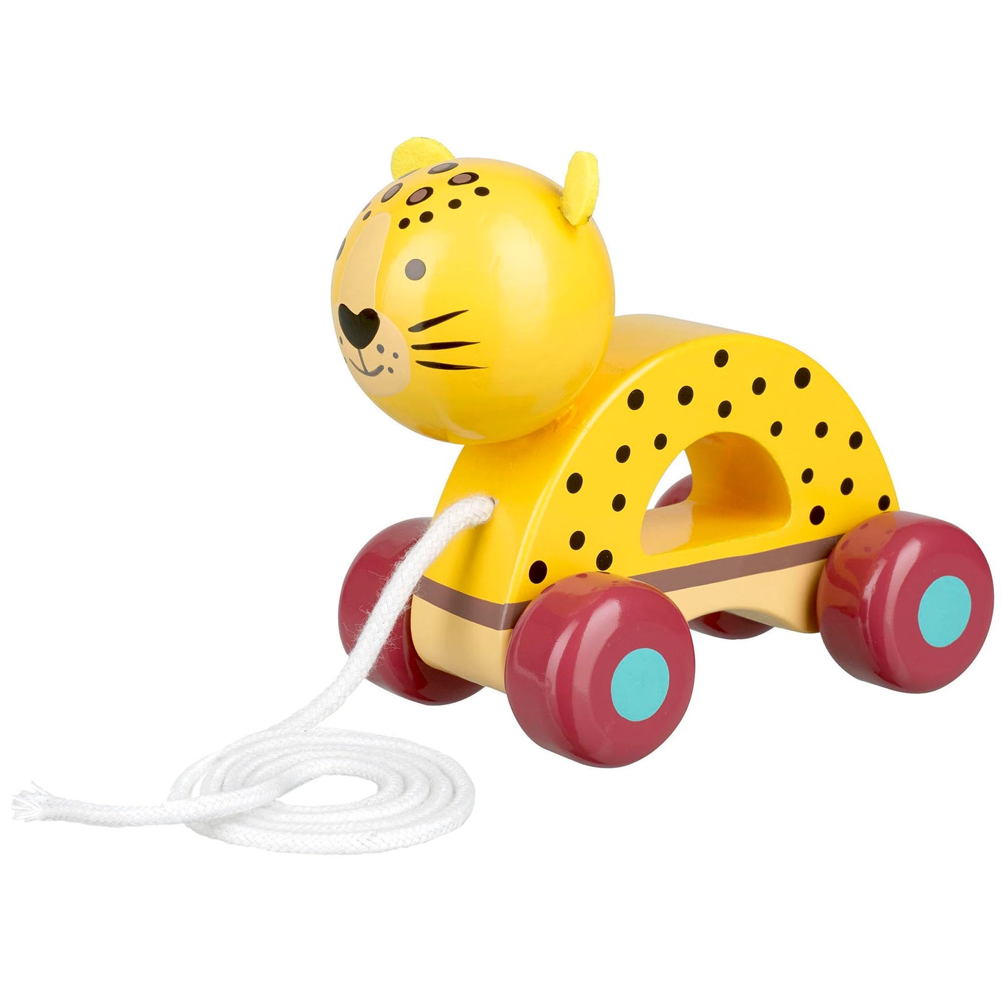 Leopard Pull Along Wooden Toy