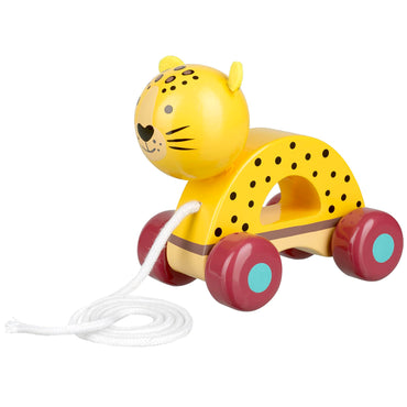 Leopard Pull Along Wooden Toy