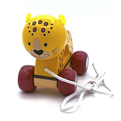 Leopard Pull Along Wooden Toy