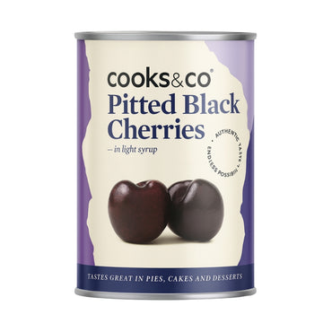 Cooks & Co Pitted Black Cherries in Syrup