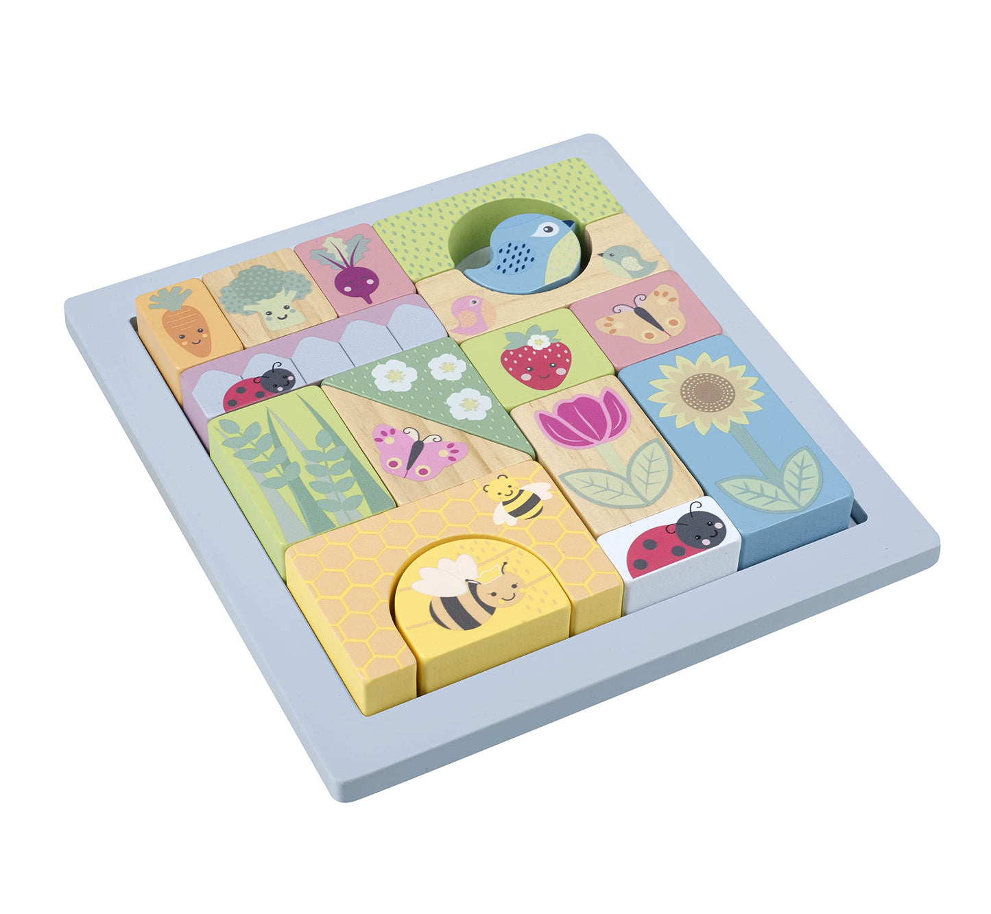 Spring Garden Wooden Block Puzzle Toy