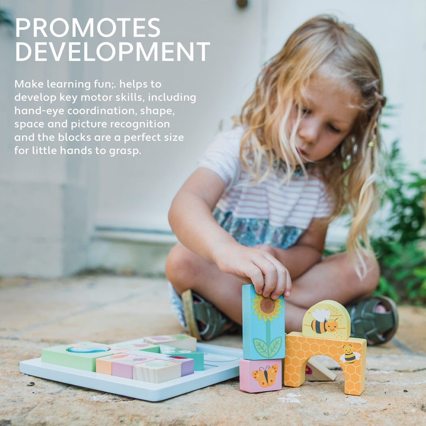 Spring Garden Wooden Block Puzzle Toy