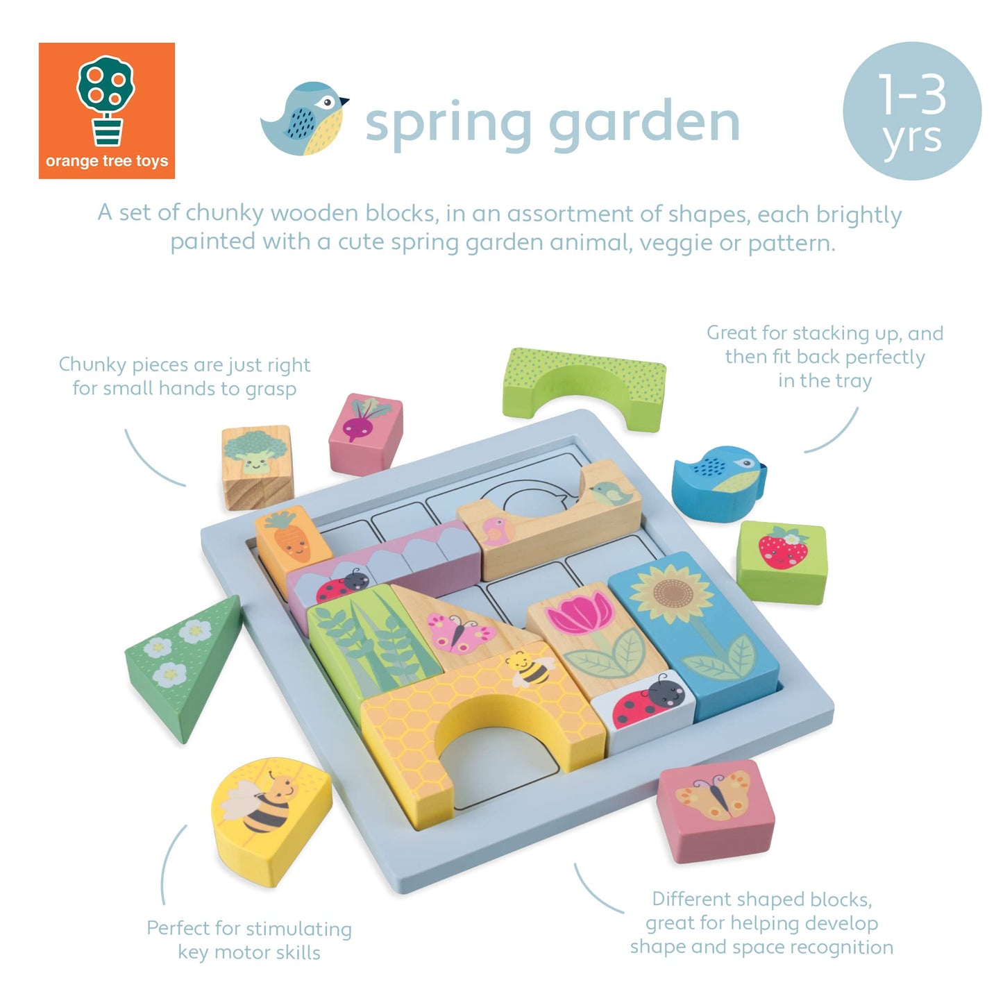 Spring Garden Wooden Block Puzzle Toy