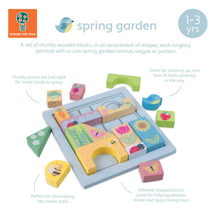 Spring Garden Wooden Block Puzzle Toy