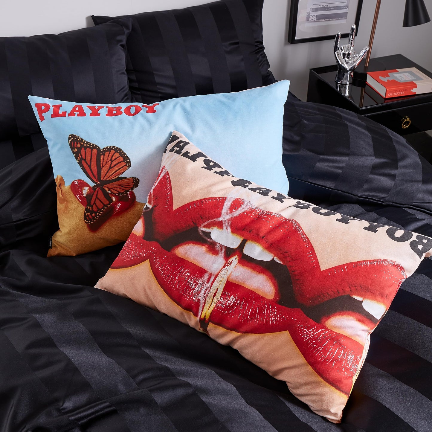 Playboy Iconic Pair Of Reversible Pillowcase Covers