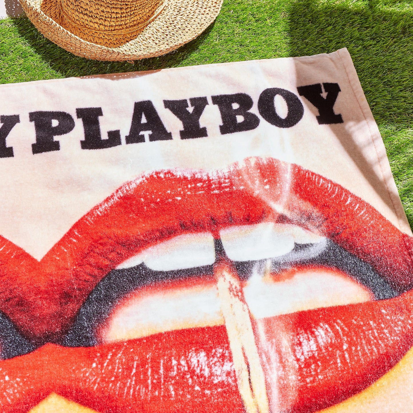 Playboy Lips Cover Cotton Beach Towel