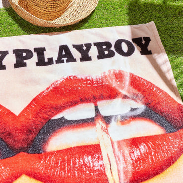 Playboy Lips Cover Cotton Beach Towel