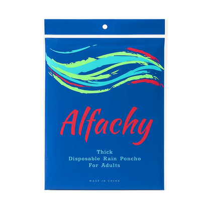 Alfachy Thick Disposable Rain Ponchos for Adults
