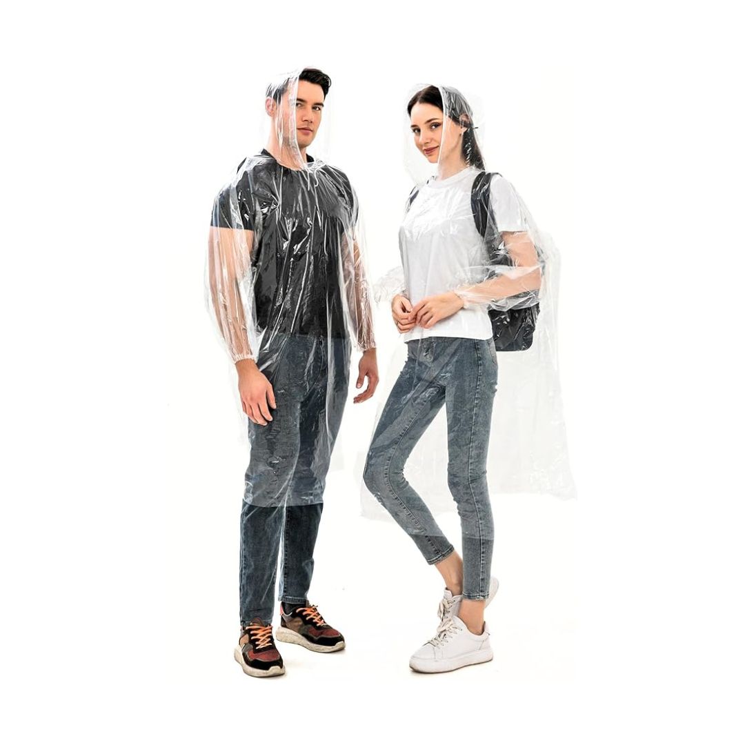 Alfachy Thick Disposable Rain Ponchos for Adults