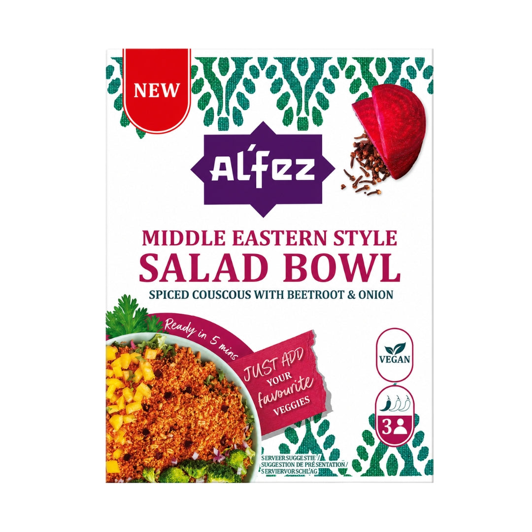 Al'Fez Middle Eastern Style Salad Bowl Spiced Couscous