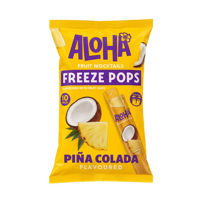 Aloha Piña Colada Fruit Mocktails Freeze Pops