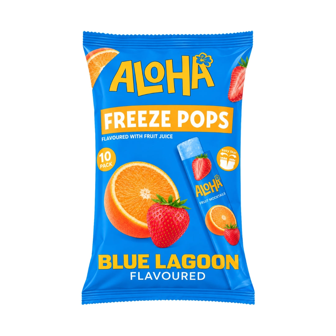 Aloha Blue Lagoon Fruit Mocktails Freeze Pops