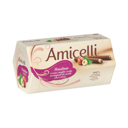 Amicelli Hazelnut Crème Crispy Wafer Rolls