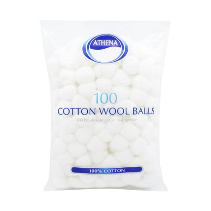 Athena Beauty 100% Cotton Wool White Balls