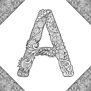 A to Z Create Beautiful Banners Colouring Book