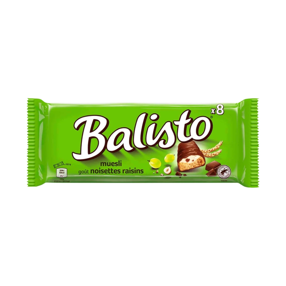 Balisto Muesli Mix Hazelnut & Raisin Chocolate Biscuit Bars
