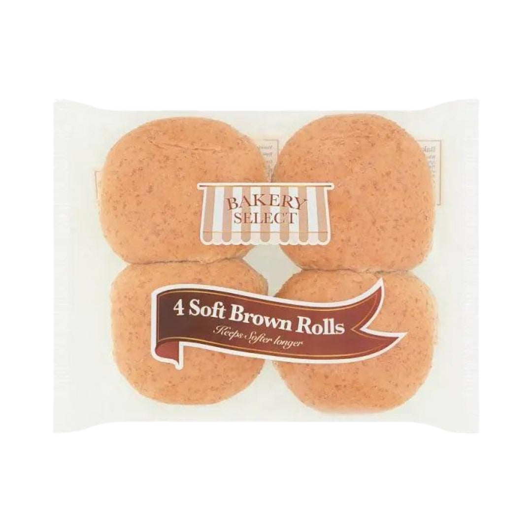 Bakery Select 4 Soft Brown Rolls