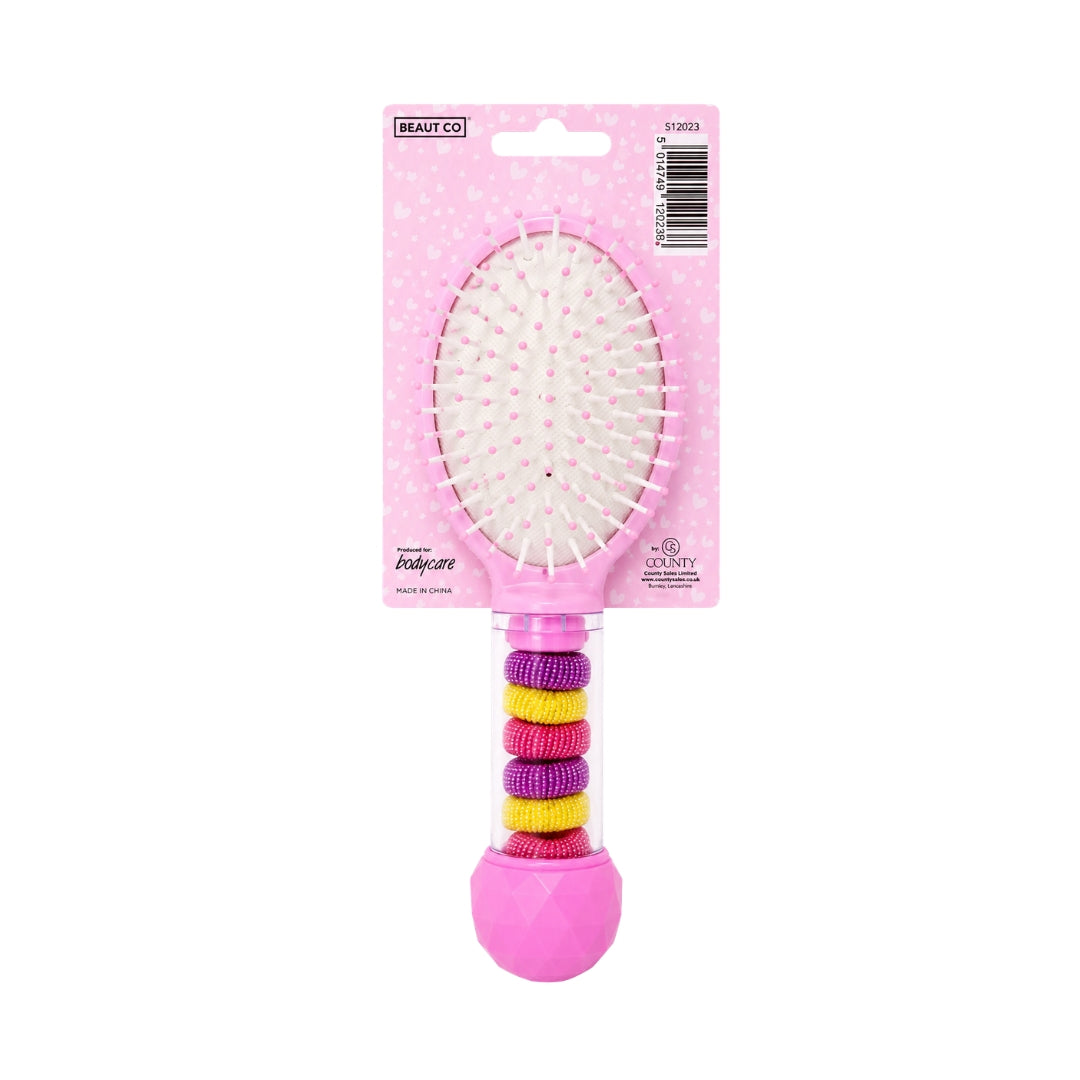 Bodycare Beaut Co. Unicorn Print Hair Brush with Bobbles