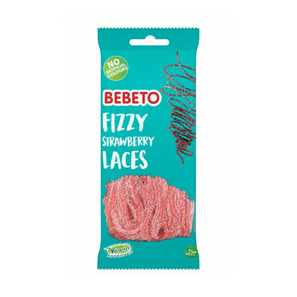 Bebeto Fizzy Strawberry Laces Soft Candy