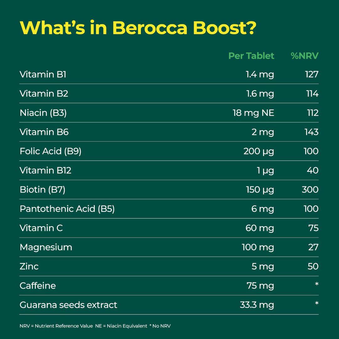 Berocca Boost Energy Vitamin Effervescent Tablets