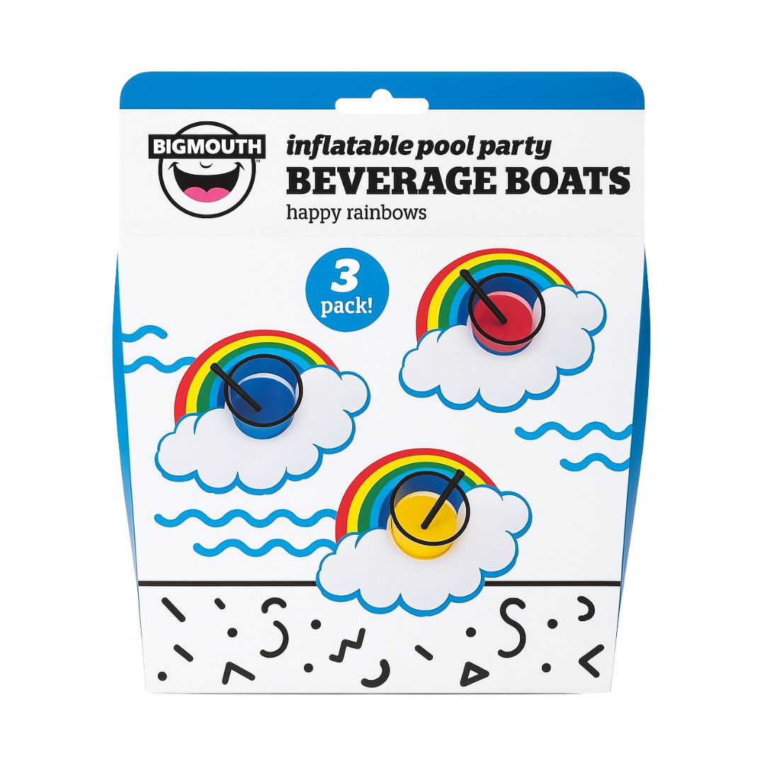 Big Mouth Rainbow Beverage Inflatable Drinks Boats