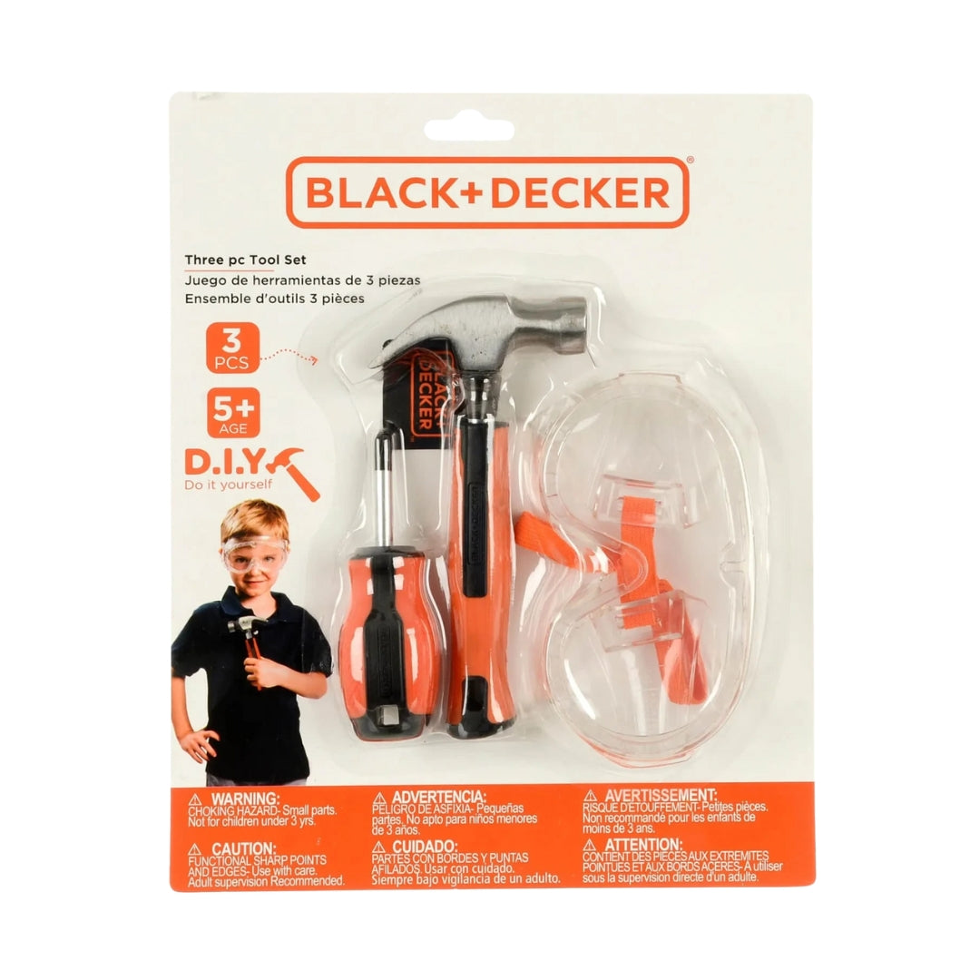 Black + Decker Kids 3 Piece Tool Pay Set