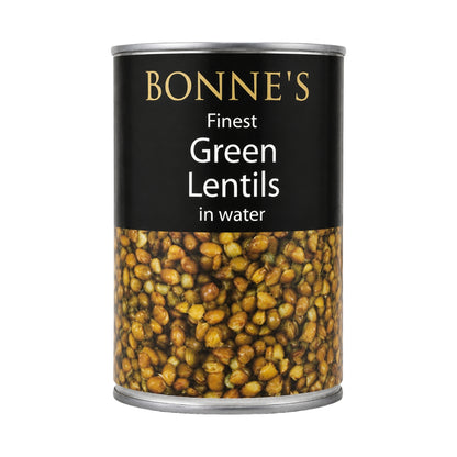 Bonners Finest Green Lentils in Water