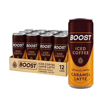 Boost Iced Coffee Deliciously Mellow Caramel Latte