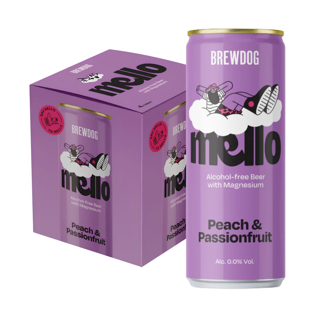 BrewDog Mello Peach & Passionfruit Alcohol Free Beer