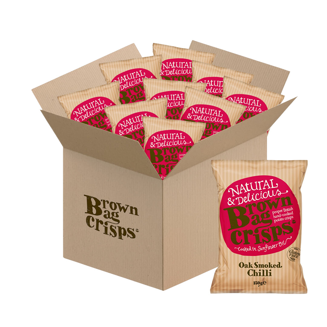 Naturally Delicious Brown Bag Crisps Oak Smoked Chilli
