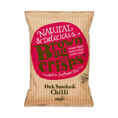 Naturally Delicious Brown Bag Crisps Oak Smoked Chilli
