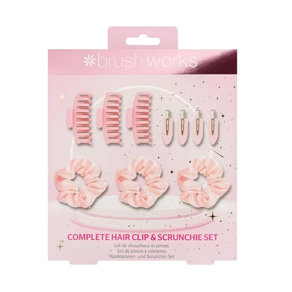 Brushworks Complete Hair Clip & Scrunchie Set