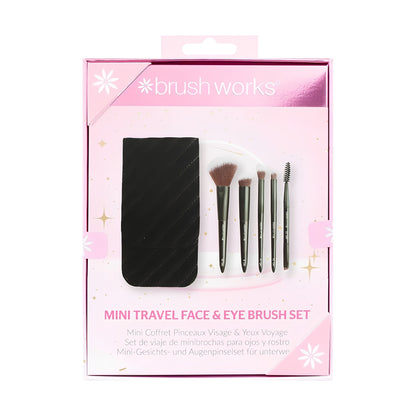 Brushworks Mini Travel Face & Eye Brush Set