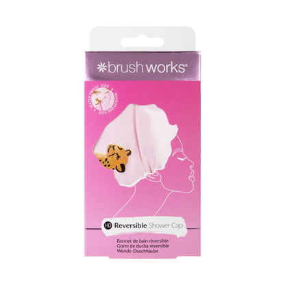 Brushworks Reversible Shower Cap Leopard Pattern
