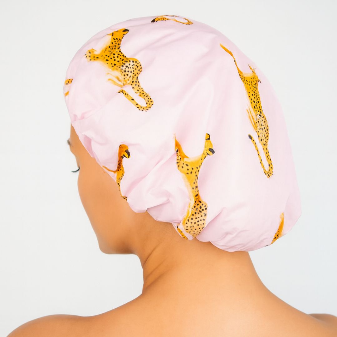 Brushworks Reversible Shower Cap Leopard Pattern