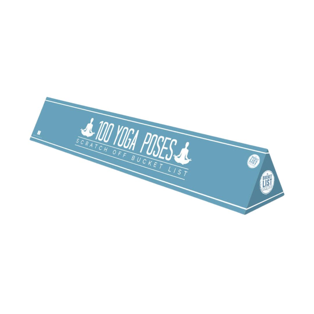 100 Yoga Poses Scratch Off Bucket List Poster