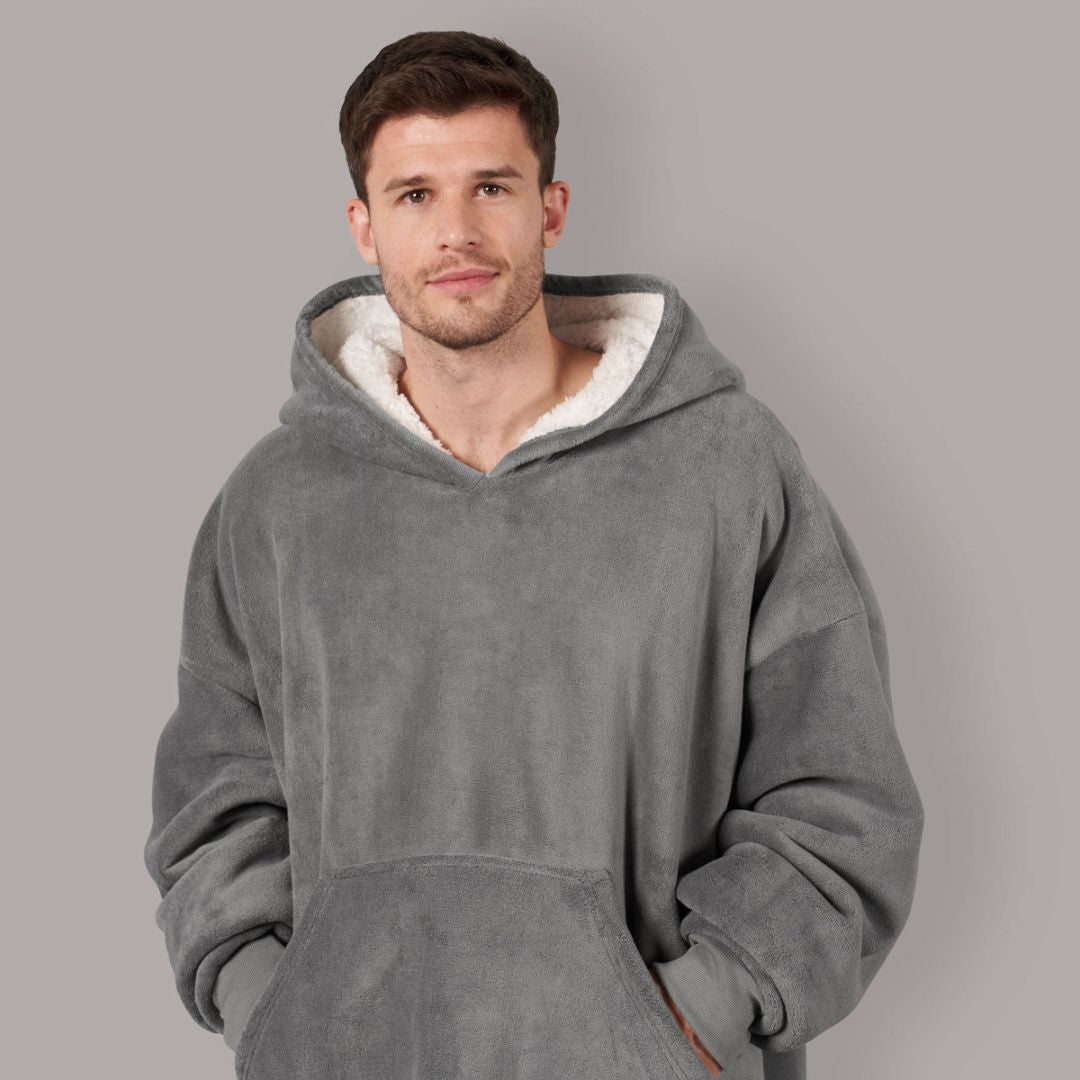 Cascade Home Grey Hoodie Blanket