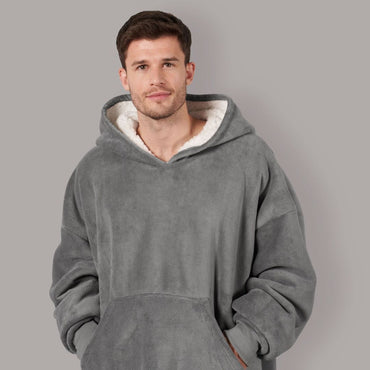 Cascade Home Grey Hoodie Blanket