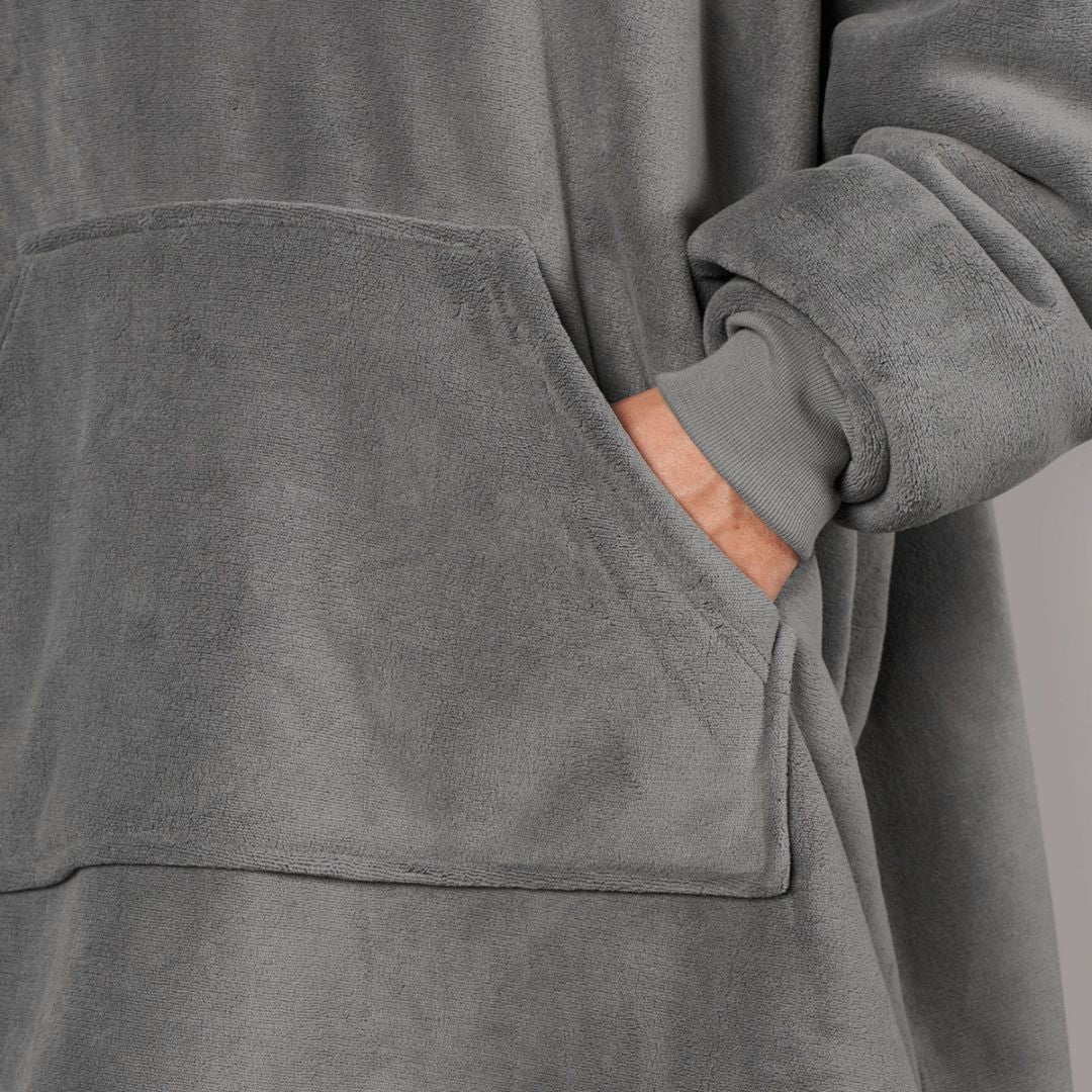 Cascade Home Grey Hoodie Blanket