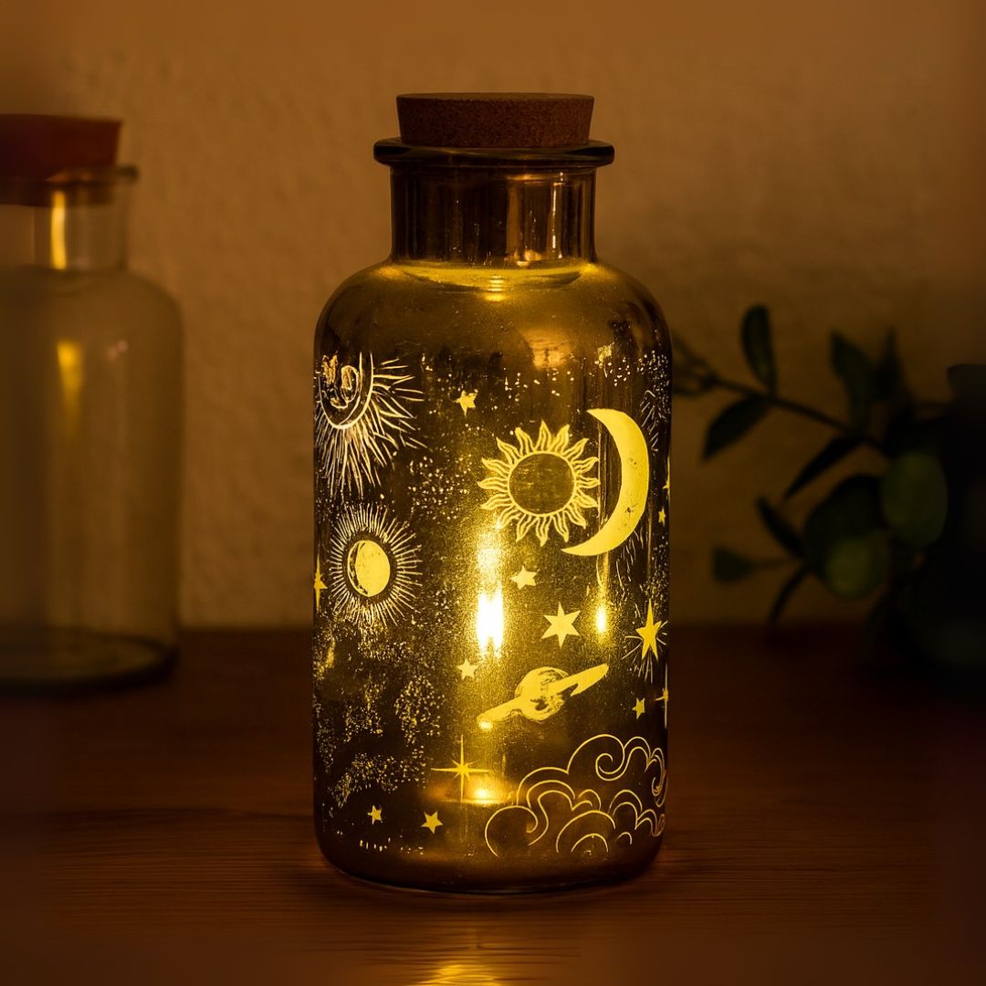 Celestial Large Lighting Gold Jar