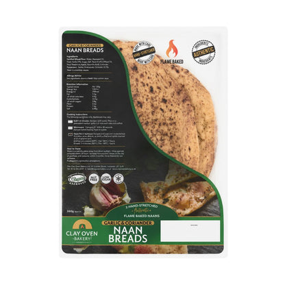 Clay Oven Bakery Garlic & Coriander Giant Naan Breads
