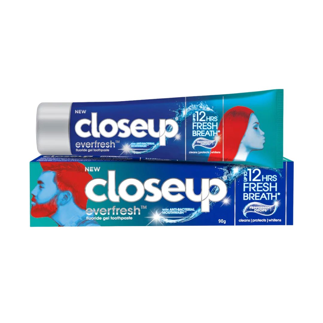 Closeup Everfresh Peppermint Drops Toothpaste