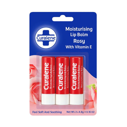 Curalene Rosy Moisturising Lip Balm with Vitamin E