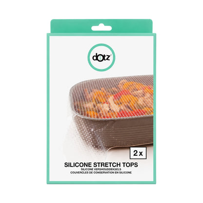 DOTZ Set of 2 Rectangular Silicone Stretch Tops