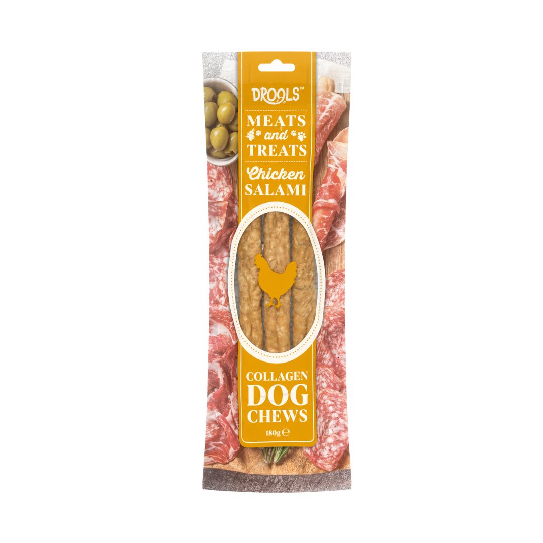 Drools Meats & Treats Chicken Salami Collagen Dog Chews