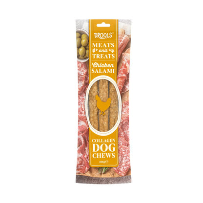 Drools Meats & Treats Chicken Salami Collagen Dog Chews