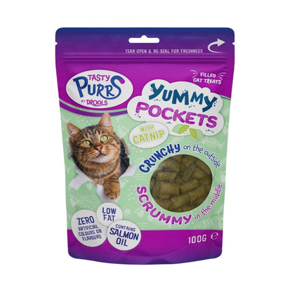 Drools Tasty Purrs Filled Cat Treats Yummy Catnip Pockets