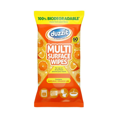 Duzzit Biodegradable Multi-Surface Wipes Orange